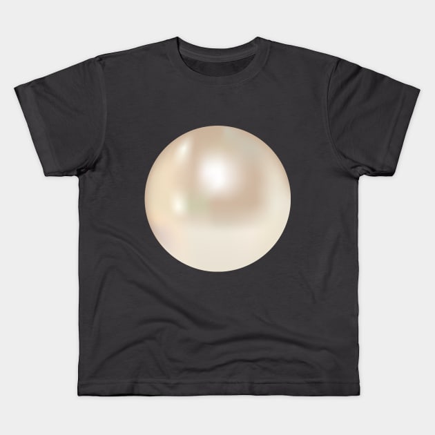 White Pearl Kids T-Shirt by NewWorldIsHere